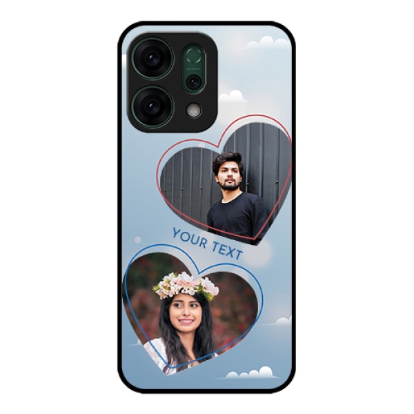 Oppo Reno 14 5G Custom Glass Phone Case - Blue Color Couple Design