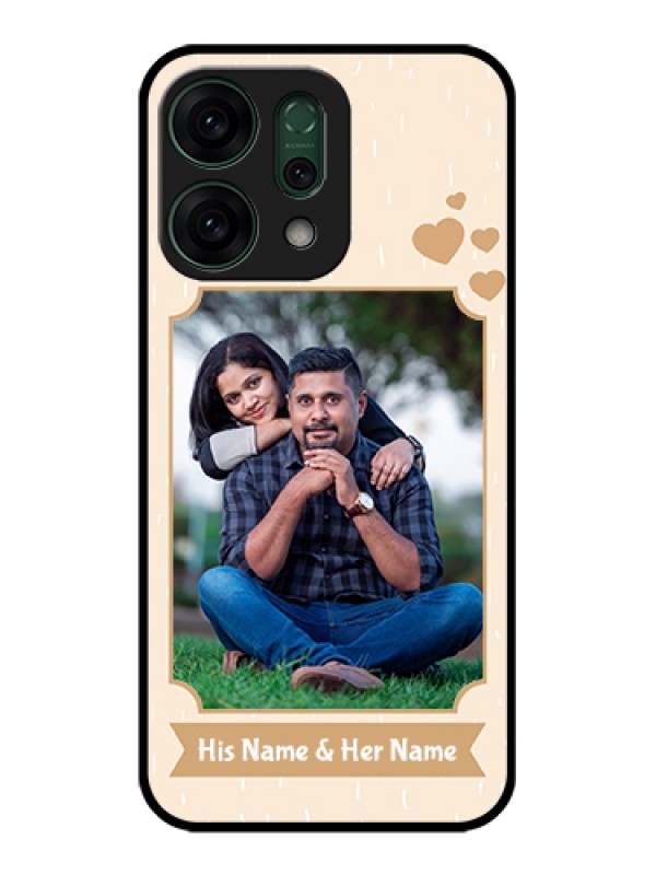 Custom Oppo Reno 14 5G Custom Glass Phone Case - With Confetti Love Design