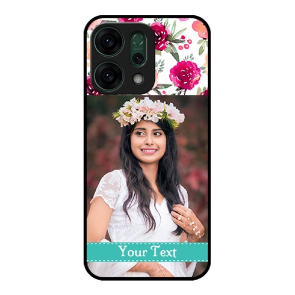 Oppo Reno 14 5G Custom Glass Phone Case - Water Colors Floral Design Oppo Reno 14 5G Custom Glass Phone Case - Water Colors Floral Design
