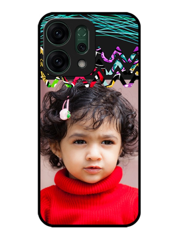 Custom Oppo Reno 14 5G Custom Glass Phone Case - Neon Abstract Design