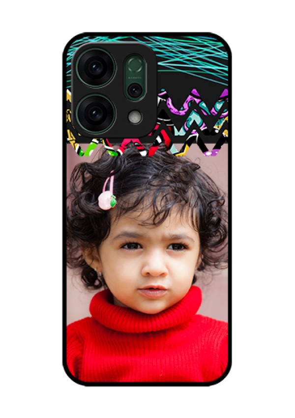Oppo Reno 14 5G Custom Glass Phone Case - Neon Abstract Design