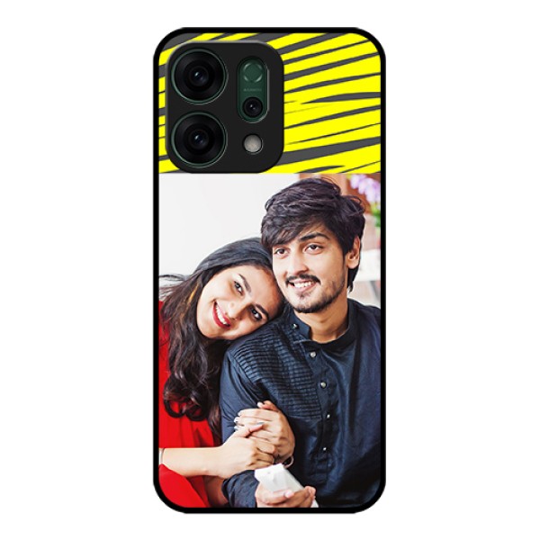 Oppo Reno 14 5G Custom Glass Phone Case - Yellow Abstract Design