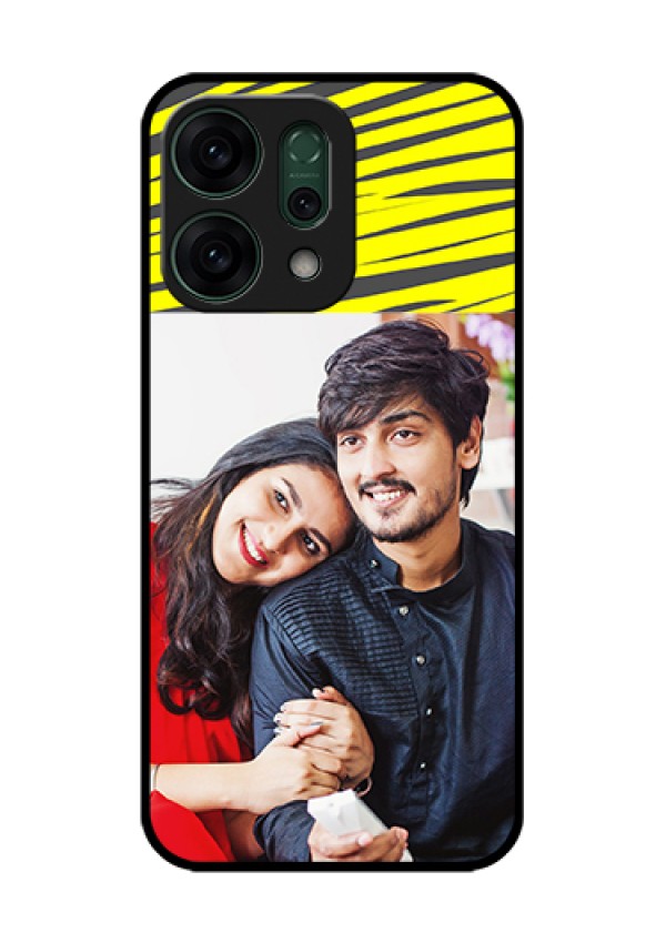 Oppo Reno 14 5G Custom Glass Phone Case - Yellow Abstract Design