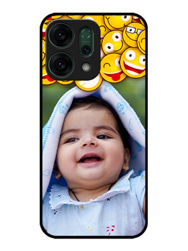 Custom Oppo Reno 14 5G Custom Glass Phone Case - With Smiley Emoji Design