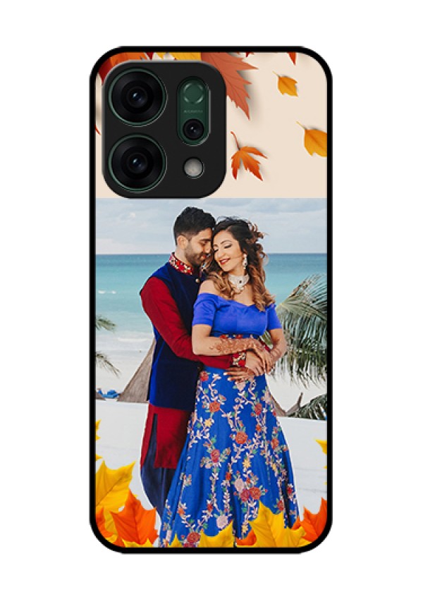 Oppo Reno 14 5G Custom Glass Phone Case - Autumn Maple Leaves Design