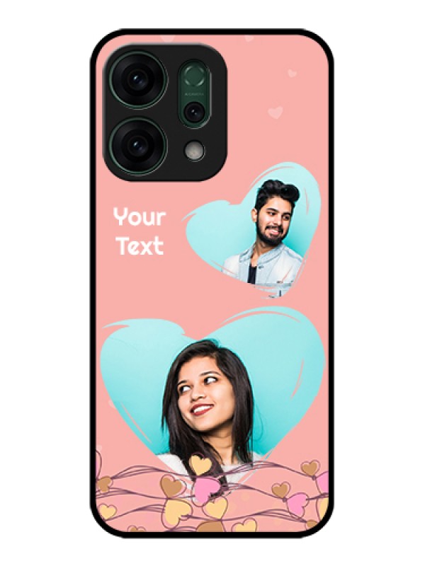 Custom Oppo Reno 14 5G Custom Glass Phone Case - Love Doodle Design