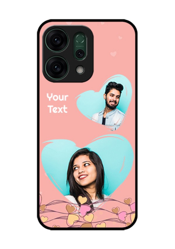 Oppo Reno 14 5G Custom Glass Phone Case - Love Doodle Design