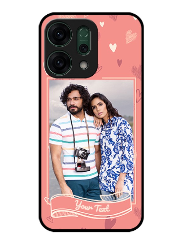 Custom Oppo Reno 14 5G Custom Glass Phone Case - Love Doodle Art Design