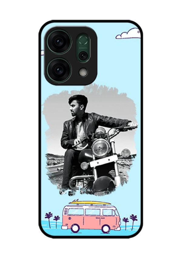 Oppo Reno 14 5G Custom Glass Phone Case - Travel & Adventure Design