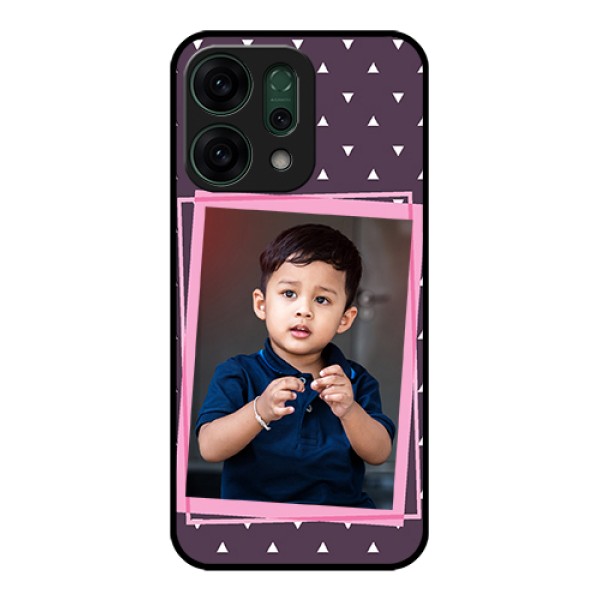 Oppo Reno 14 5G Custom Glass Phone Case - Triangle Pattern Dotted Design Oppo Reno 14 5G Custom Glass Phone Case - Triangle Pattern Dotted Design