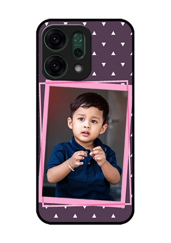 Oppo Reno 14 5G Custom Glass Phone Case - Triangle Pattern Dotted Design