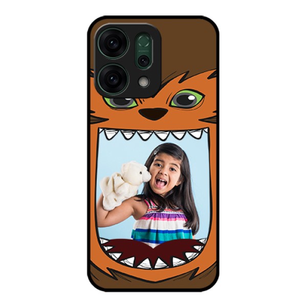 Oppo Reno 14 5G Custom Glass Phone Case - Owl Monster Back Case Design Oppo Reno 14 5G Custom Glass Phone Case - Owl Monster Back Case Design