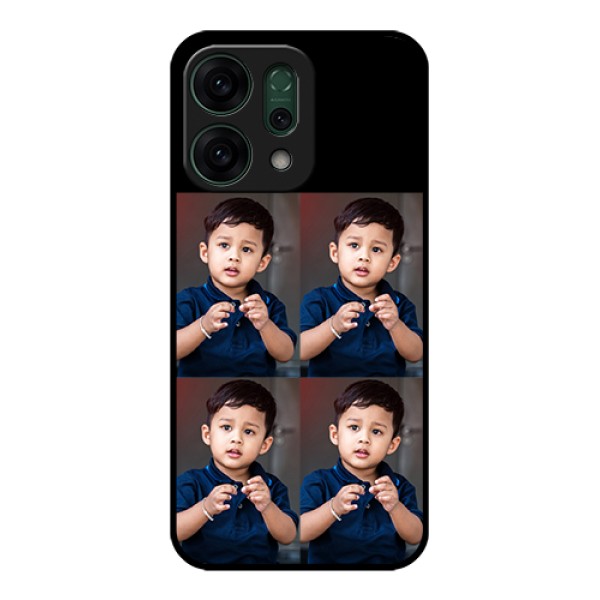 Oppo Reno 14 5G Custom Glass Phone Case - 4 Image Holder Design