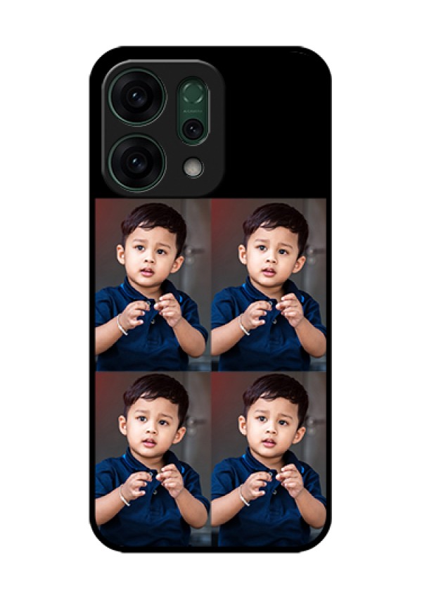 Oppo Reno 14 5G Custom Glass Phone Case - 4 Image Holder Design