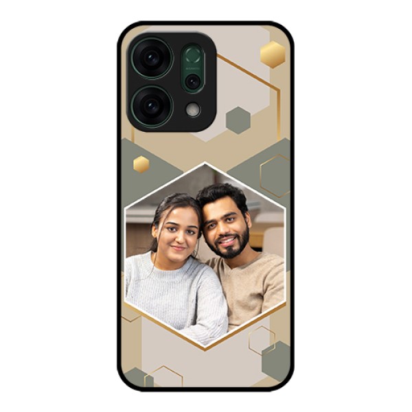 Oppo Reno 14 5G Custom Glass Phone Case - Stylish Hexagon Pattern Design Oppo Reno 14 5G Custom Glass Phone Case - Stylish Hexagon Pattern Design