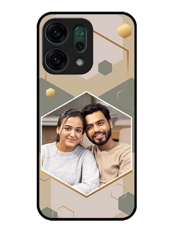 Custom Oppo Reno 14 5G Custom Glass Phone Case - Stylish Hexagon Pattern Design