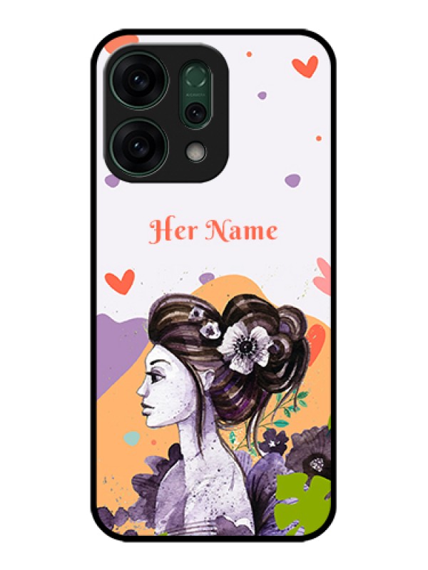 Custom Oppo Reno 14 5G Custom Glass Phone Case - Woman And Nature Design