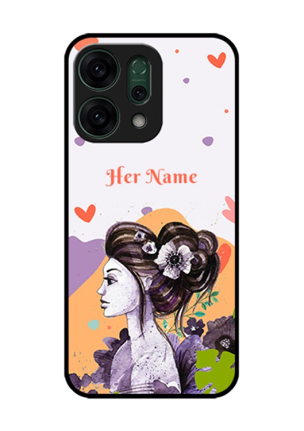 Oppo Reno 14 5G Custom Glass Phone Case - Woman And Nature Design