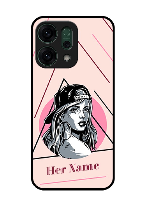 Oppo Reno 14 5G Custom Glass Phone Case - Rockstar Girl Design