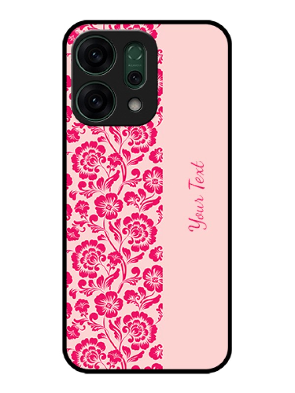 Custom Oppo Reno 14 5G Custom Glass Phone Case - Attractive Floral Pattern Design