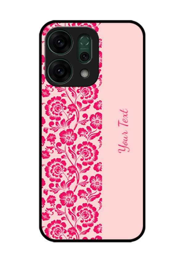 Oppo Reno 14 5G Custom Glass Phone Case - Attractive Floral Pattern Design