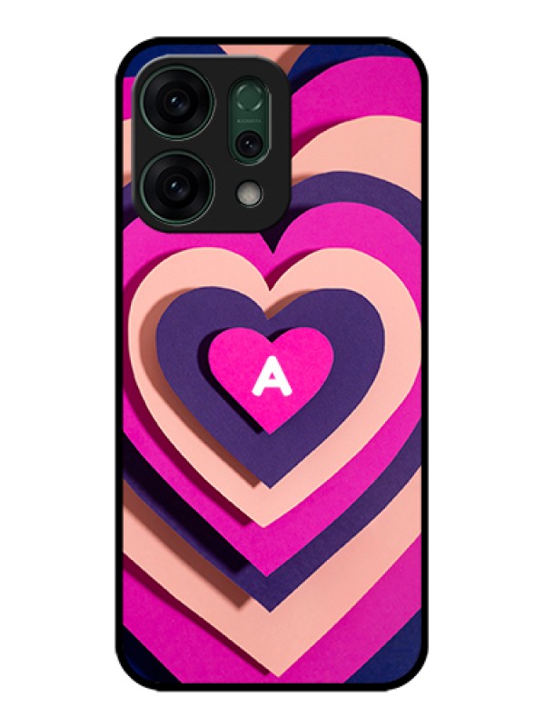 Custom Oppo Reno 14 5G Custom Glass Phone Case - Cute Heart Pattern Design