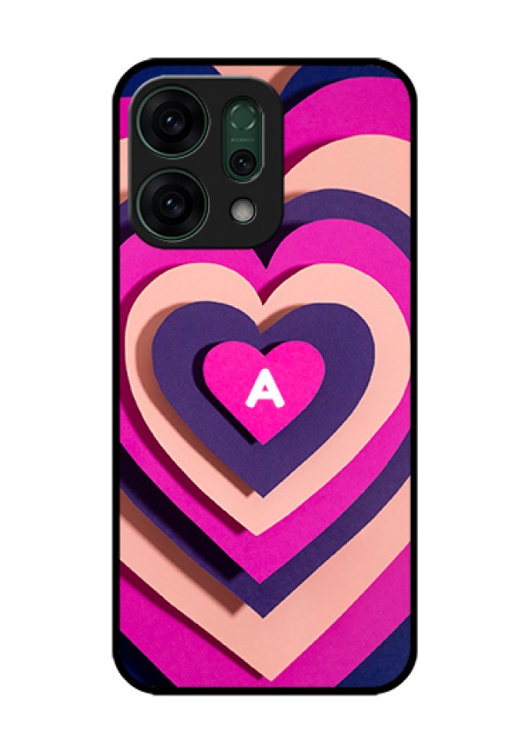 Oppo Reno 14 5G Custom Glass Phone Case - Cute Heart Pattern Design