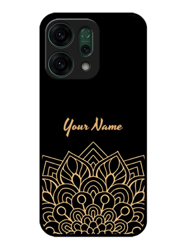 Custom Oppo Reno 14 5G Custom Glass Phone Case - Golden Mandala Design
