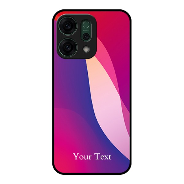 Oppo Reno 14 5G Custom Glass Phone Case - Digital Abstract Overlap Design Oppo Reno 14 5G Custom Glass Phone Case - Digital Abstract Overlap Design