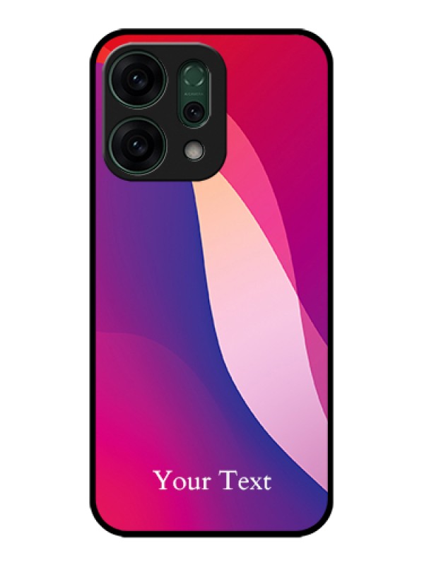 Custom Oppo Reno 14 5G Custom Glass Phone Case - Digital Abstract Overlap Design