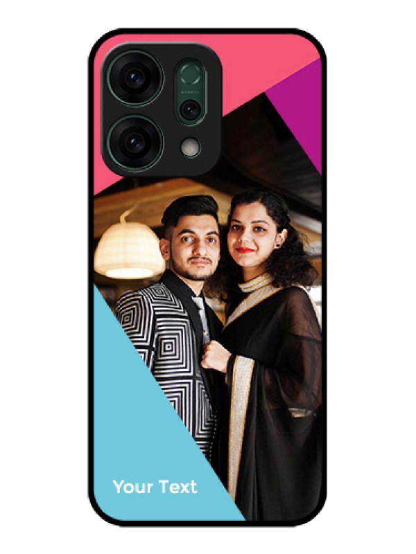 Custom Oppo Reno 14 5G Custom Glass Phone Case - Stacked Triple Colour Design