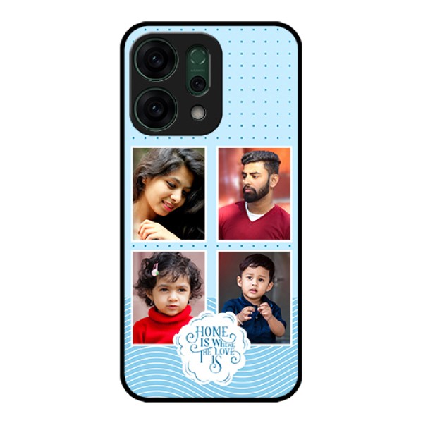 Oppo Reno 14 5G Custom Glass Phone Case - Cute Love Quote With 4 Pic Upload Design Oppo Reno 14 5G Custom Glass Phone Case - Cute Love Quote With 4 Pic Upload Design