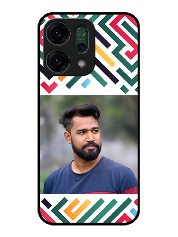 Custom Oppo Reno 14 5G Custom Glass Phone Case - Colorful Maze Pattern Design