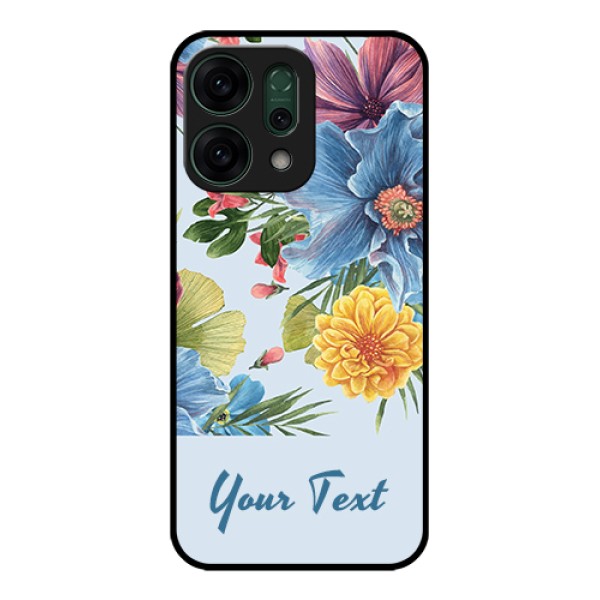 Oppo Reno 14 5G Custom Glass Phone Case - Stunning Watercolored Flowers Painting Design Oppo Reno 14 5G Custom Glass Phone Case - Stunning Watercolored Flowers Painting Design
