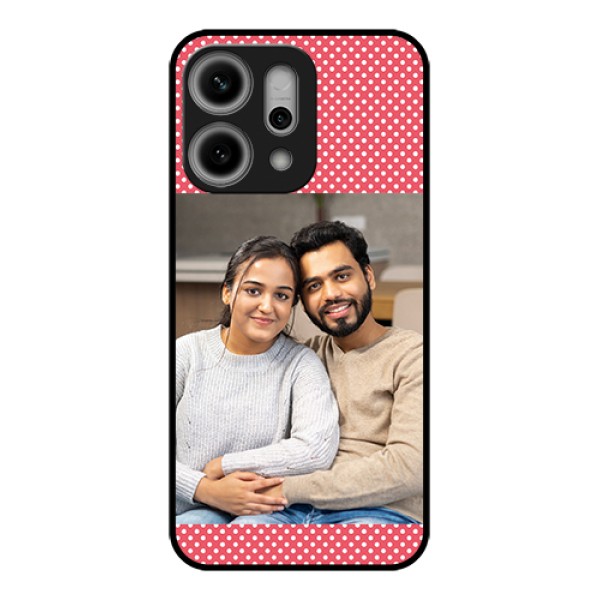 Oppo Reno 14 Pro 5G Custom Glass Phone Case - White Dotted Design
