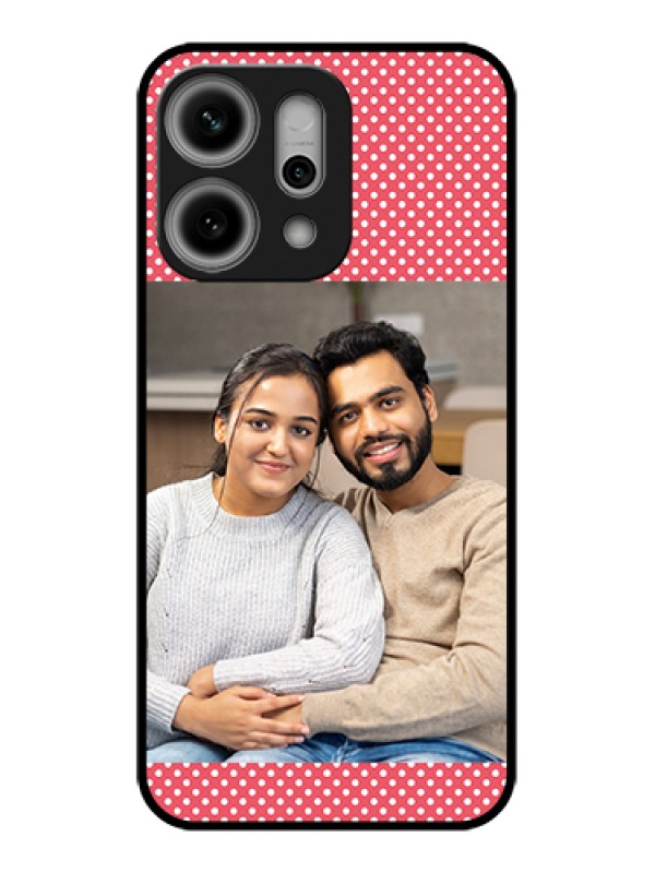 Custom Oppo Reno 14 Pro 5G Custom Glass Phone Case - White Dotted Design