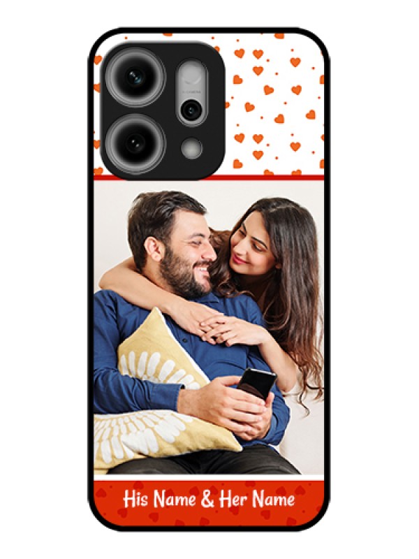 Custom Oppo Reno 14 Pro 5G Custom Glass Phone Case - Orange Love Symbol Design