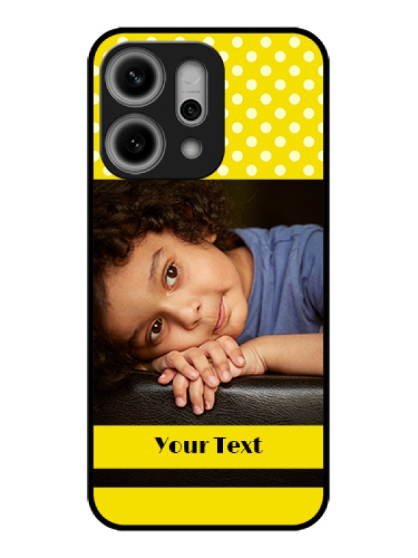 Custom Oppo Reno 14 Pro 5G Custom Glass Phone Case - Bright Yellow Case Design