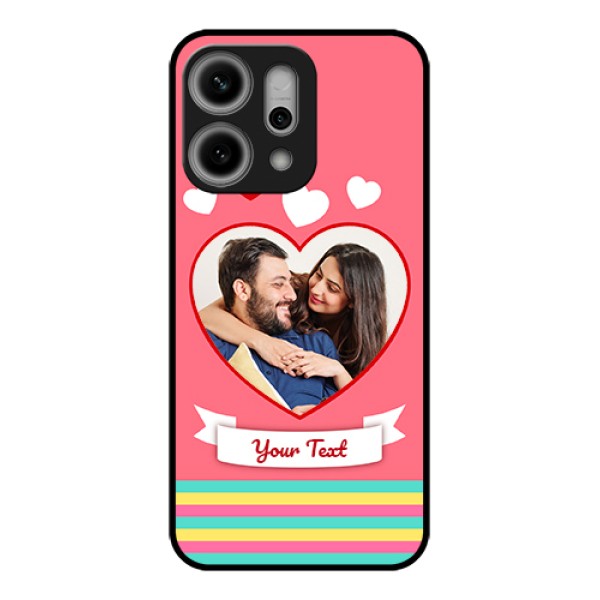 Oppo Reno 14 Pro 5G Custom Glass Phone Case - Love Shapes Doodle Design