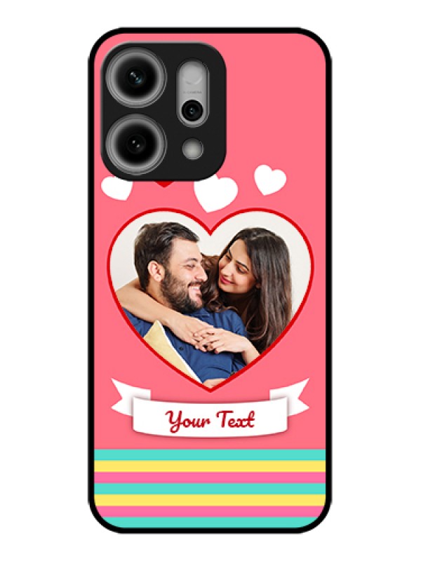 Custom Oppo Reno 14 Pro 5G Custom Glass Phone Case - Love Shapes Doodle Design