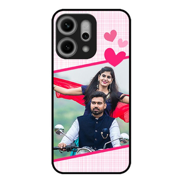 Oppo Reno 14 Pro 5G Custom Glass Phone Case - Love Shape Heart Design