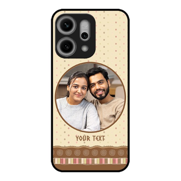 Oppo Reno 14 Pro 5G Custom Glass Phone Case - Brown Dotted Mobile Case Design