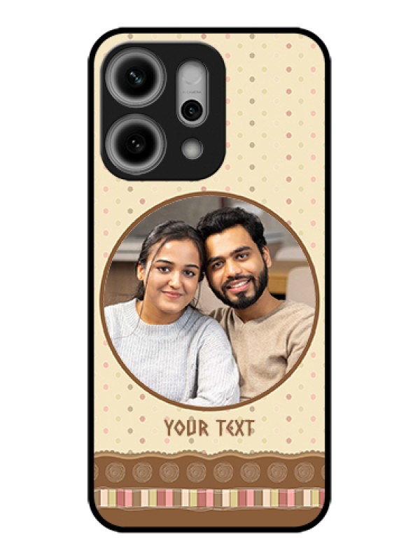 Custom Oppo Reno 14 Pro 5G Custom Glass Phone Case - Brown Dotted Mobile Case Design