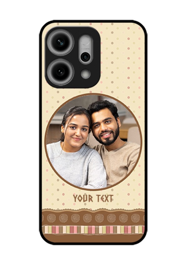 Oppo Reno 14 Pro 5G Custom Glass Phone Case - Brown Dotted Mobile Case Design