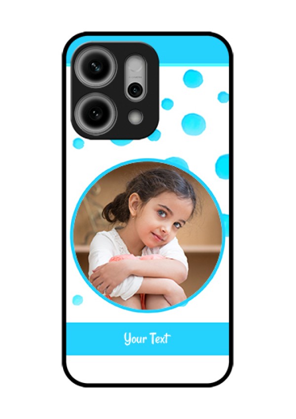 Oppo Reno 14 Pro 5G Custom Glass Phone Case - Blue Bubbles Pattern Design