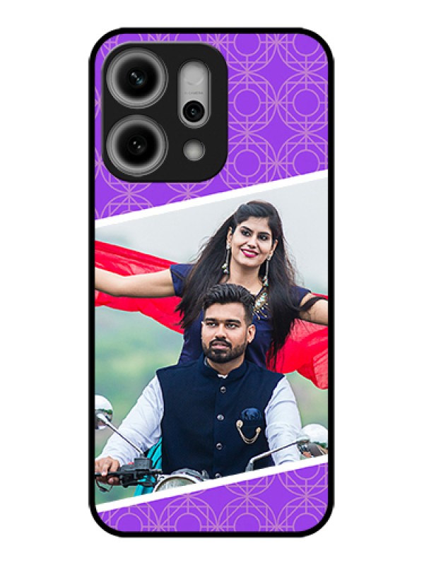 Custom Oppo Reno 14 Pro 5G Custom Glass Phone Case - Violet Color Pattern Design