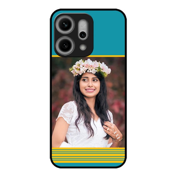 Oppo Reno 14 Pro 5G Custom Glass Phone Case - Yellow & Blue Design