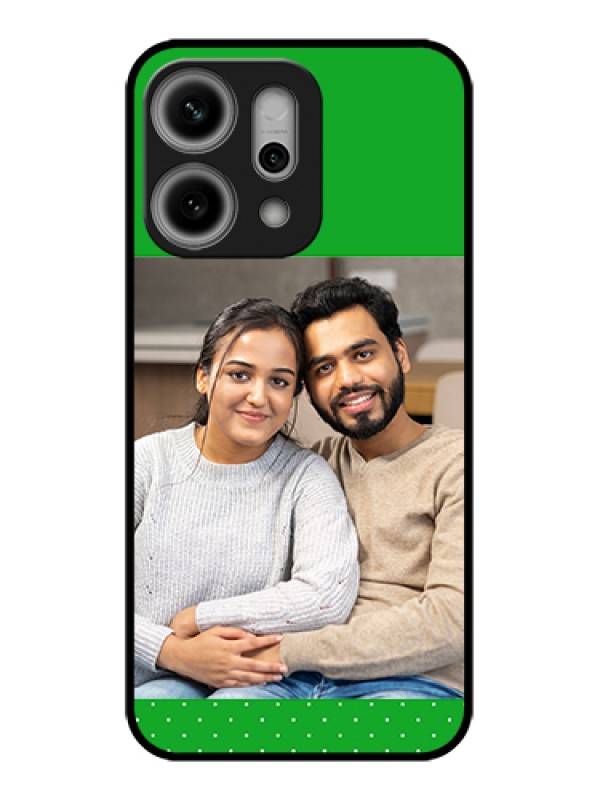 Custom Oppo Reno 14 Pro 5G Custom Glass Phone Case - Green Pattern Design