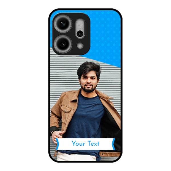 Oppo Reno 14 Pro 5G Custom Glass Phone Case - Simple Blue Color Design