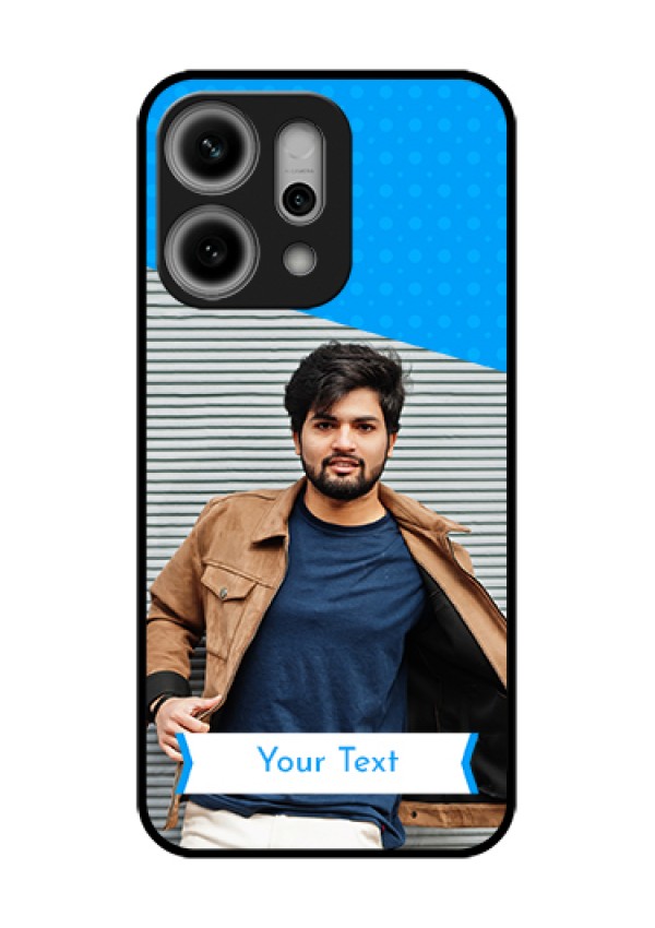 Oppo Reno 14 Pro 5G Custom Glass Phone Case - Simple Blue Color Design